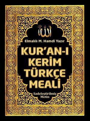 cover image of Kuranı Kerim Türkçe Meali